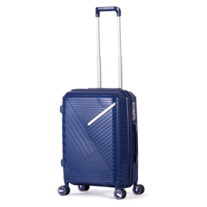 حقيبة سفر  لون أزرق - مصنوعة من البولي بروبيلين - مقاس 60 سم، قابلة للتوسيع مع عجلات متحركة وهيكل فولاذي