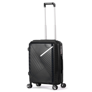 حقيبة سفر - لون أسود - مصنوعة من البولي بروبيلين - مقاس 60 سم - مزودة بعجلات دوارة وهيكل فولاذي وقابلة للتوسيع