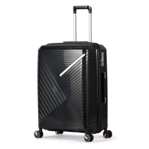 حقيبة سفر لون أسود – مصنوعة من البولي بروبيلين – مقاس 70 سم – مزودة بهيكل فولاذي وعجلات متحركة وقابلة للتوسيع