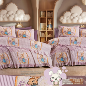 طقم ملاية قطن سرير اطفال – 6 قطع –  اكسلانس – موديل  rabbit kids