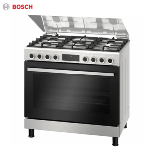 بوتجاز بوش  - 5 شعلة - 90 سم - ستانلس ستيل - HGP3I8W50S - SERIES 6